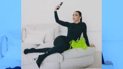 Kim Kardashian activates oomph game like never before, dazzles in full black outfit and neon bag