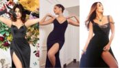 Tara Sutaria, Janhvi Kapoor and Malaika Arora grab eyeballs in black high slit dress with noodles strap, check ASAP
