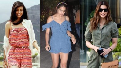 Kriti Sanon, Diana Penty and Sara Ali Khan give major vogue goals in short romper outfits, fans sweat