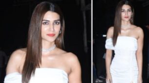 Kriti Sanon’s Showpo Ruched White Dress And Red Shoes Are PERFECT For Late Night Party