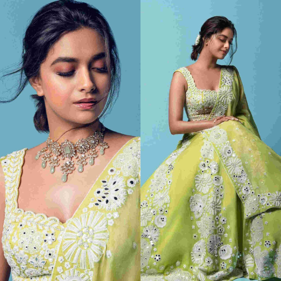 Lehenga Fashion: Keerthy Suresh Is ‘Feeling Exquisite’, Take A Look - 0