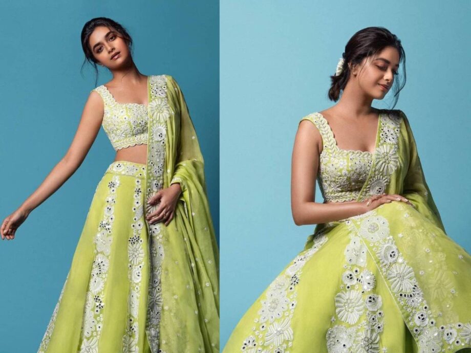 Lehenga Fashion: Keerthy Suresh Is ‘Feeling Exquisite’, Take A Look - 1