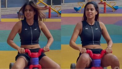 Mein Kya Karu: Nia Sharma turns into an adorable kid, spotted riding tricycle like a baby