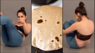 Mummy Ki Roti Gol Gol: Bigg Boss OTT fame Urfi Javed does a hilarious spin in black bralette, video goes viral