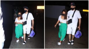 Neha Kakkar And Rohan Preet Singh Were Spotted Wearing Same White Oversized Airport Look