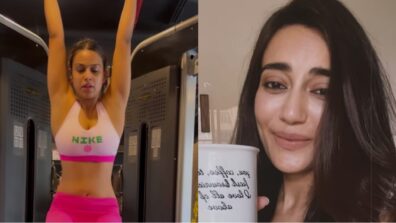 Nia Sharma hits her Sundays with hardcore workout at gym, Surbhi Jyoti flaunts her morning glow with a cup of tea