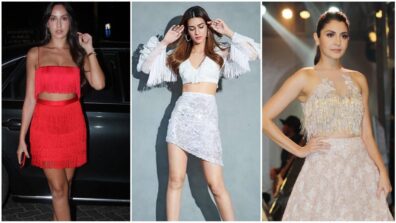 Nora Fatehi, Kriti Sanon and Anushka Sharma are high-chic trendsetters in fringe crop tops, take cues