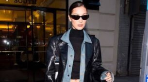 Top 5 Bella Hadid’s Leather Jacket Looks
