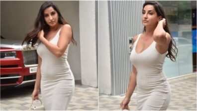 Nora Fatehi Pulling Off Stylish Bodycon White Dress, See Pics