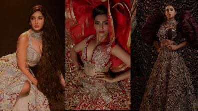 Nora Fatehi, Sonam Kapoor and Sara Ali Khan dazzle in shiny, glittery Abu Jani designer outfits, see pics