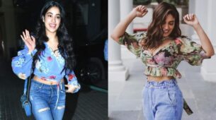 In love sith floral corset wrap top and denim style? Take vogue cues from Bhumi Pednekar and Janhvi Kapoor