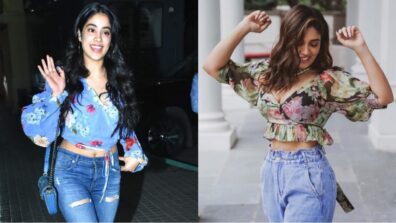 In love sith floral corset wrap top and denim style? Take vogue cues from Bhumi Pednekar and Janhvi Kapoor