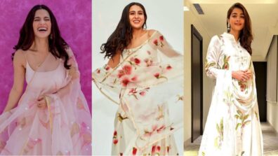 Priya Bapat, Sara Ali Khan and Pooja Hegde are here to stab hearts in floral printed ethnic silk skirt, pick your favourite