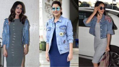 Priyanka Chopra, Anushka Sharma & Kiara Advani cut a casual figure in bodycon dress and denim jacket