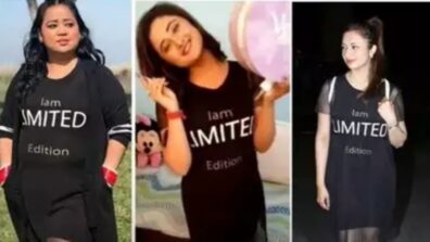 Rashami Desai, Divyanka Tripathi, Bharti Singh In Same Black Oversized T-Shirt Mesh Dress: Who Wore It Better?