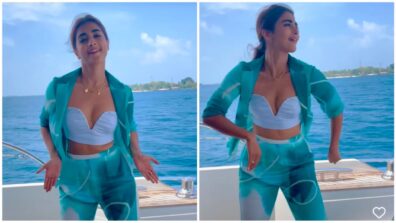 Real Life Gehraiyaan Moment: Pooja Hegde performs to ‘Halamithi Habibo’ song trend in an exotic yacht, fans get lifestyle goals