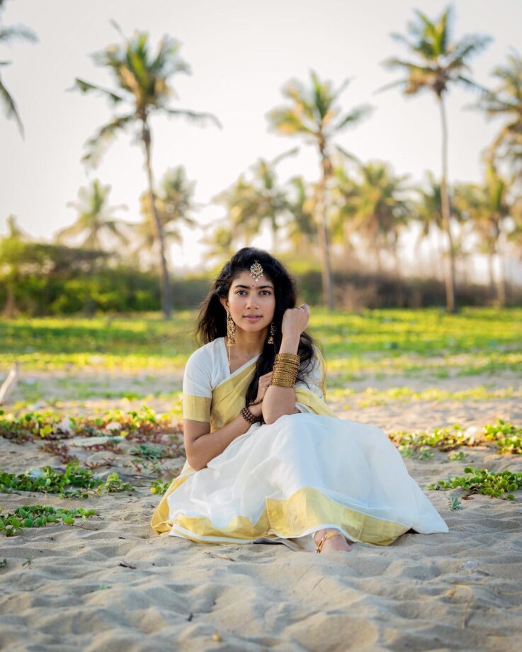Sai Pallavi In A Cultural Khaki Saree Is Out Of This World - 3