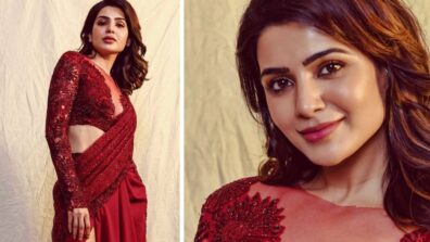 Samantha Ruth Prabhu Steals Hearts In Red Hot Thigh-High Slit Outfit: See Pics