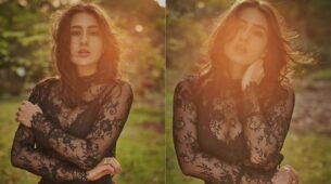 Sara Ali Khan is a sight to behold in this black lace outfit
