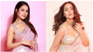 Shehnaaz Gill Vs. Hina Khan: Who Looked Better In A Manish Malhotra Sequin Saree?