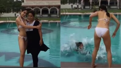 SHOCKING: Sara Ali Khan pushes lady in swimming pool as ‘prank’ without consent, see viral video