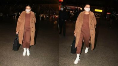 So Stylish! Parineeti Chopra’s Brown Faux Fur Coat And Sneakers Make A Perfect Winter Fit