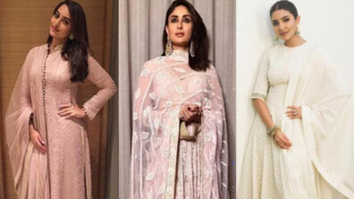 Sonakshi Sinha, Kareena Kapoor and Anushka Sharma stab hearts in voguish chikankari Anarkali suits, take cues