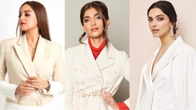 Sonakshi Sinha, Sonam Kapoor & Deepika Padukone are damsels in ivory jackets