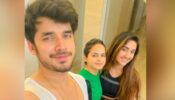 Stud Moment: Paras Kalnawat poses with sensational duo of Palak Sindhwani and Ashnoor Kaur, all set for big tournament