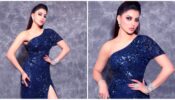 Swalala: Urvashi Rautela spins heads in blue shimmery one-shoulder outfit, fans sweat seeing sensuous pair of legs
