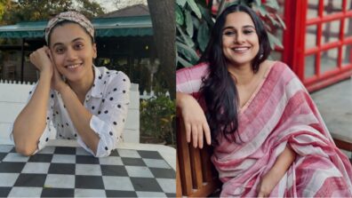 Taapsee Pannu and Vidya Balan shower love on fusion printed outfits, take vogue cues