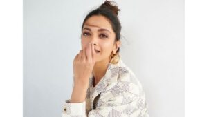 Know The Cost Of Deepika Padukone’s Damier Azur Co-ord Outfit And Capucines Bag From Louis Vuitton