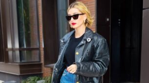 This Is How Hailey Bieber Wore Her Favourite Black Leather Jacket 3 Times