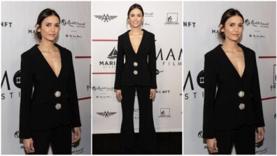 Throwback To The Mammoth Film Festival When Nina Dobrev Dazzled In A Plunging Pantsuit