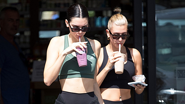 Throwback To When Kendall Jenner And Hailey Baldwin Looked Great In Matching Crop Tops And Leggings For Their Pilates Workout - 1