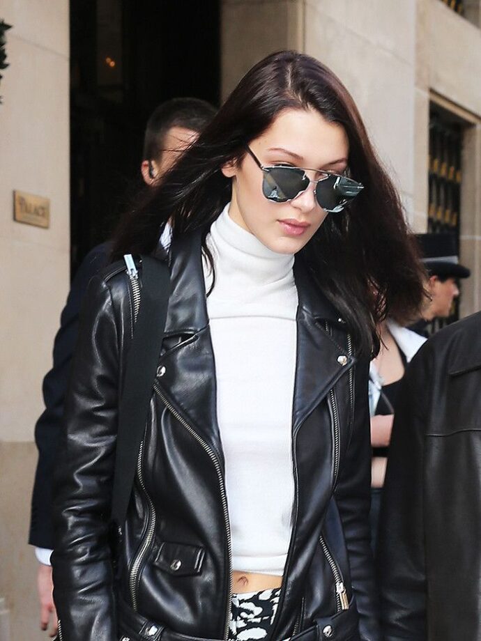 Top 5 Bella Hadid’s Leather Jacket Looks - 3