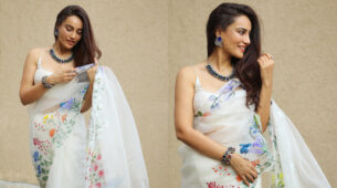 Trending: Surbhi Jyoti sets internet on fire, looks ravishing in white transparent saree