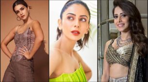 Uff Haye Garmi: Kriti Sanon, Rakul Preet Singh and Nushrratt Bharucchha set gram on fire in latest photos, pick your favourite ‘queen of hearts’