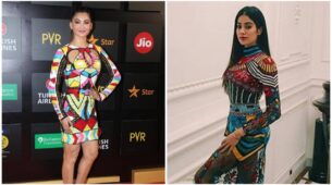 Urvashi Rautela And Janhvi Kapoor In Multi-Coloured Body-Hugging Dress: Who Wore It Better?