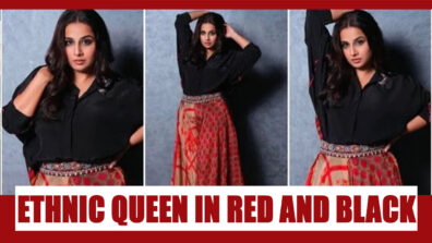 Vidya Balan’s Black And Red Look Demonstrates That She Is A Modern Ethnic Fashion Queen