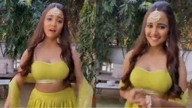 Watch: Ashi Singh gets groovy to romantic beats in cropped lehenga, makes a confession saying, ‘dil kho diya..’