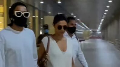 Watch: Deepika Padukone and Ranveer Singh spotted at airport twinning in white, fans get ‘couple goals’