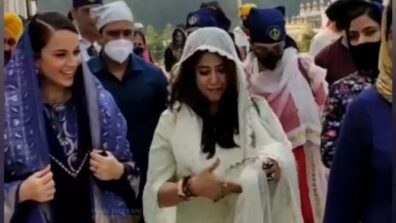 Kangana Ranaut and Ekta Kapoor seek blessings at Gurudwara Bangla Sahib together ahead of new project