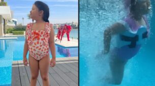 Watch: MS Dhoni’s 6-year old daughter Ziva Dhoni dives in swimming pool alone, enjoys underwater fun ahead of birthday