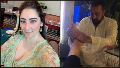 Watch: Sanjay Dutt gives adorable foot massage to Maanayata on 14th anniversary, fans say ‘husband goals’