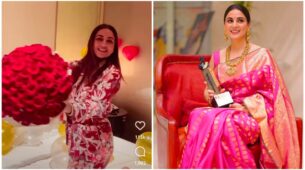 Watch: Shraddha Arya is super delighted after Dadasaheb Phalke win, celebrates with roses and balloons in bedroom