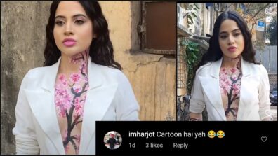 Watch: Urfi Javed gets brutally trolled for no-shirt blazer and body tattoo look, netizen says, “cartoon hai yeh…”