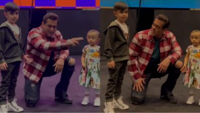 Watch video: Salman Khan tries to convince his nephew and niece to dance at Dubai concert, but fails