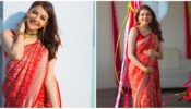 What A Beauty: Kajal Aggarwal preps up for motherhood, shares beautiful red saree look flaunting baby bump