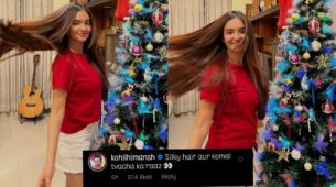 What A Cutie: Anushka Sen does an adorable hair flip in red outfit, Himansh Kohli says, “silky hair aur komal tvacha…”